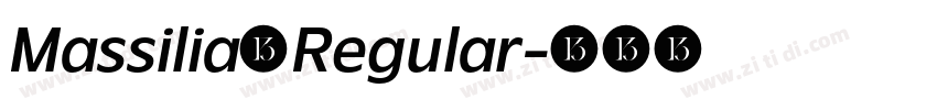 Massilia Regular字体转换